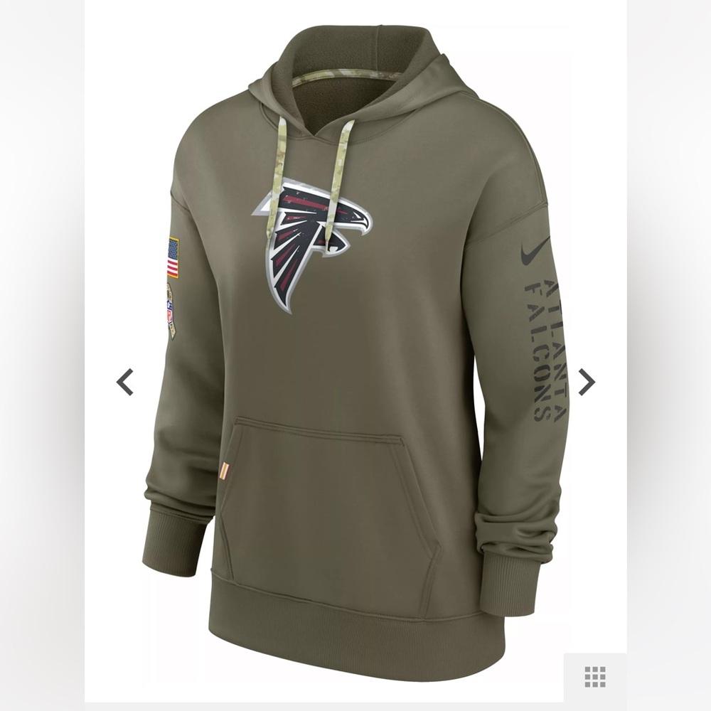Nike Women's Atlanta Falcons Salute to Service Olive Therma-FIT Hoodie